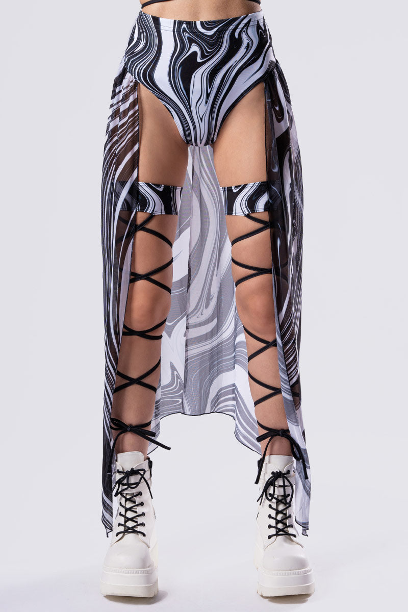black-and-white-chaos-sheer-skirt-close-front-view
