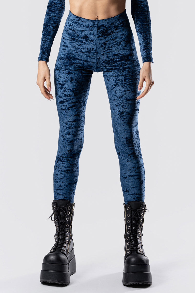 cosmic-indigo-velvet-leggings-blue-velvet-close-front-view