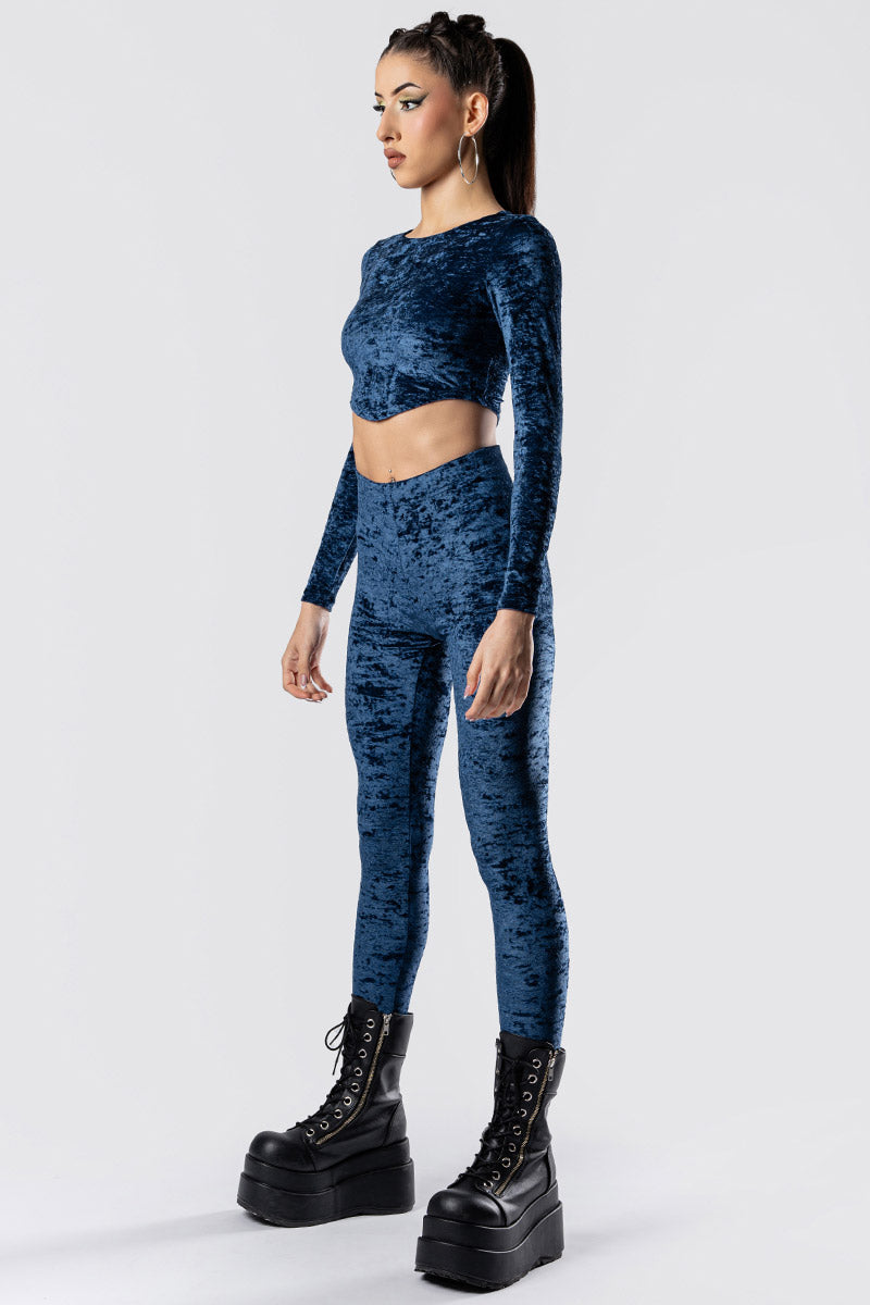 cosmic-indigo-velvet-leggings-blue-velvet-side-view