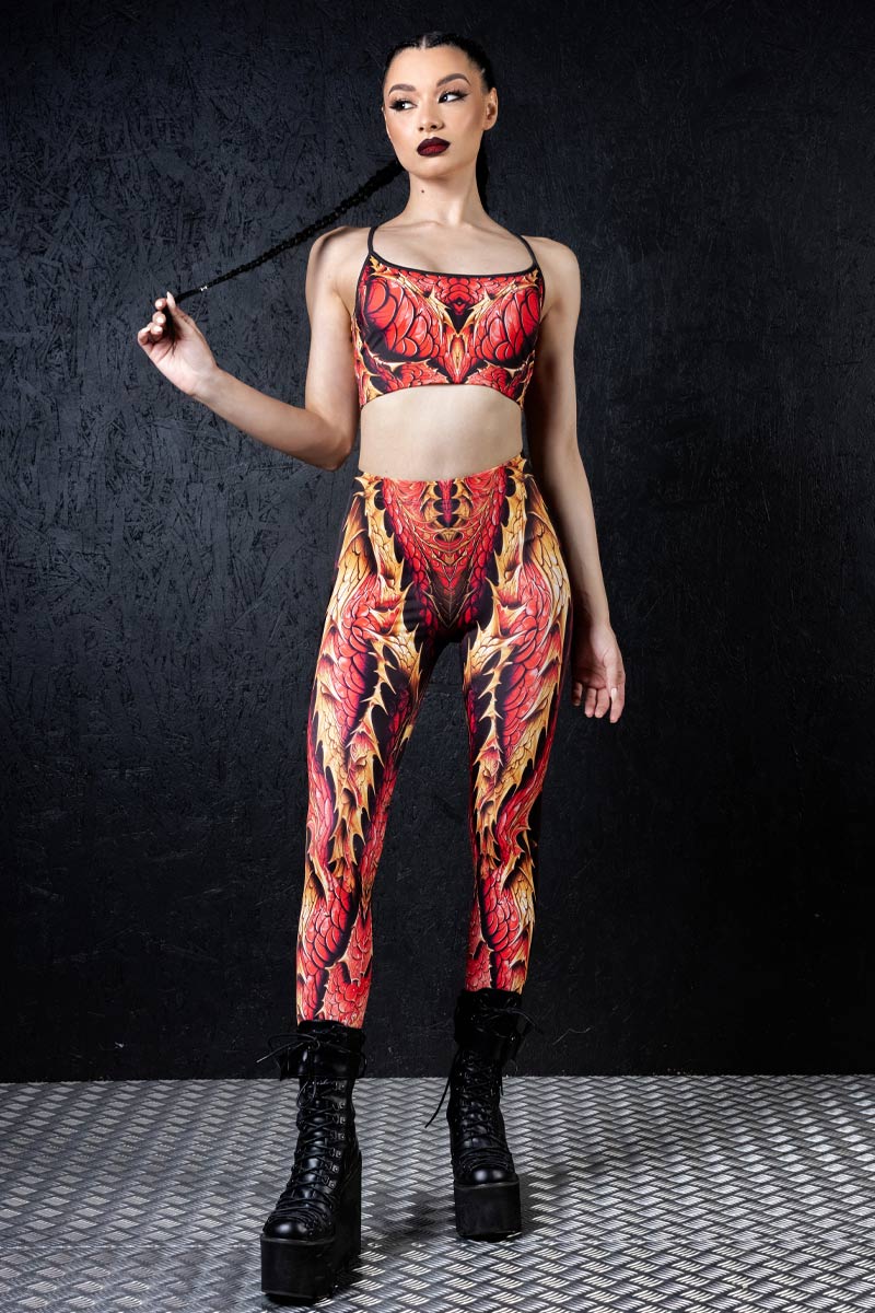 crimson-dragon-leggings-set-front-view