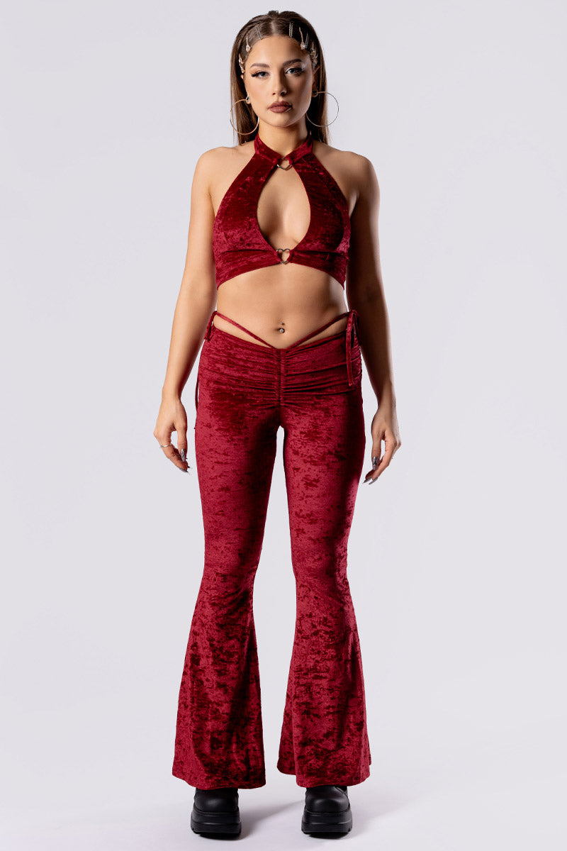 crimson-kiss-heart-ring-keyhole-crop-top-red-velvet-front-view