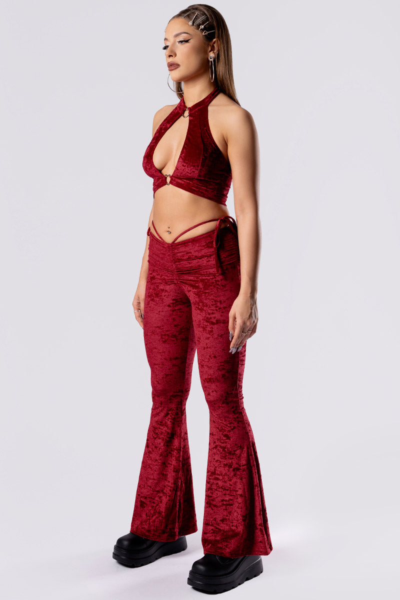 crimson-kiss-hip-strap-pants-red-velvet-side-view