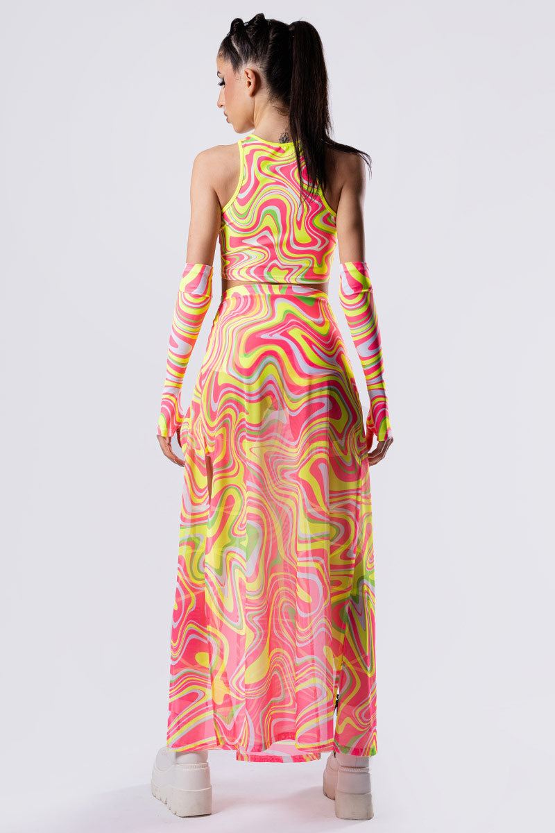 electric-candy-sheer-maxi-skirt-set-back-view