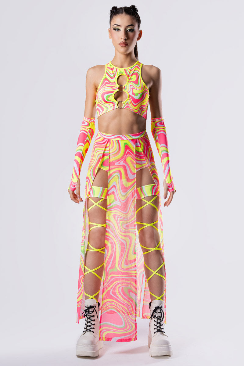 electric-candy-sheer-maxi-skirt-set-front-view