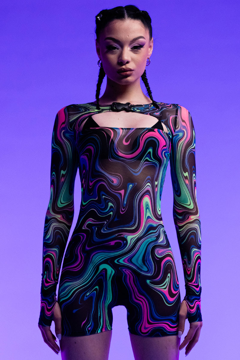 hypno-dancer-long-sleeve-romper-uv-close-front-view