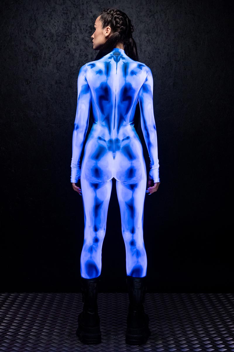 Icy Costume UV Back View