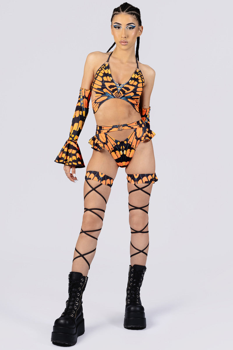 monarch-butterfly-cut-out-ruffle-shorts-set-front-view