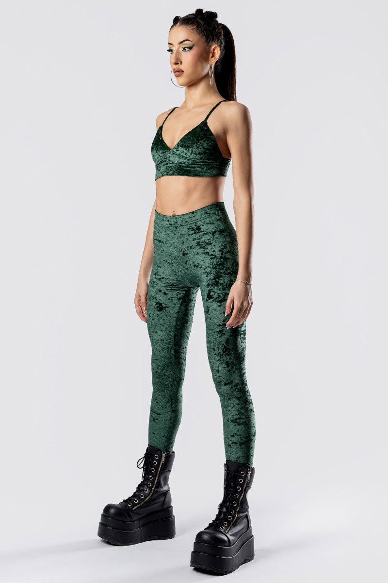 moss-babe-leggings-green-velvet-side-view
