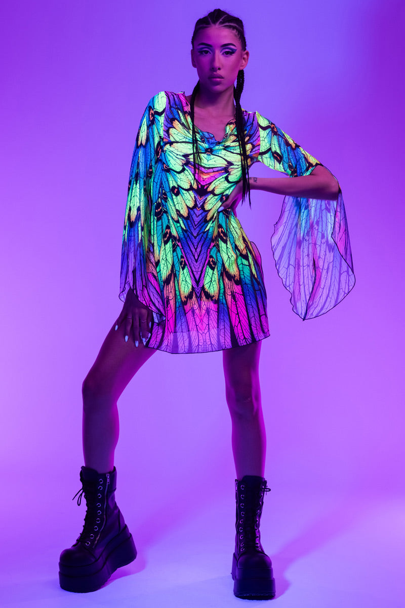neon-nymph-mesh-slit-mini-dress-front-view-uv