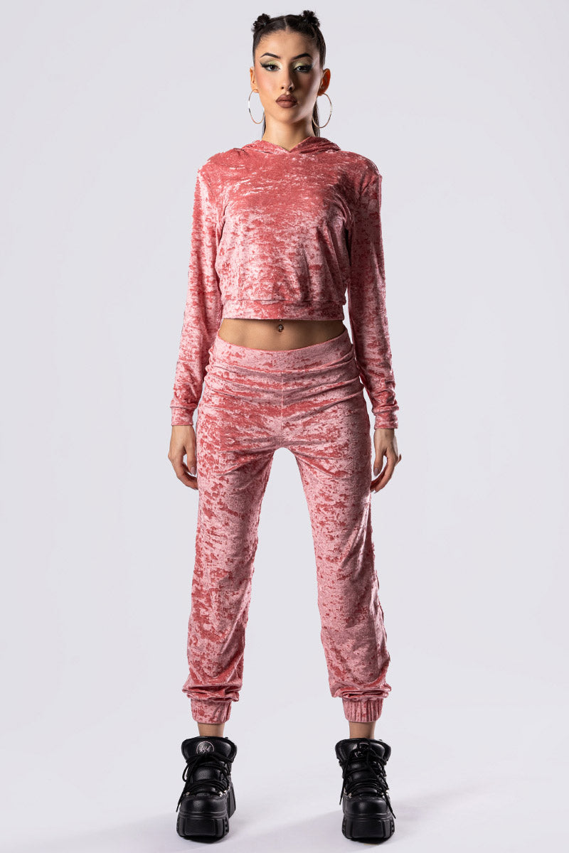 pink-champagne-joggers-pink-velvet-front-view