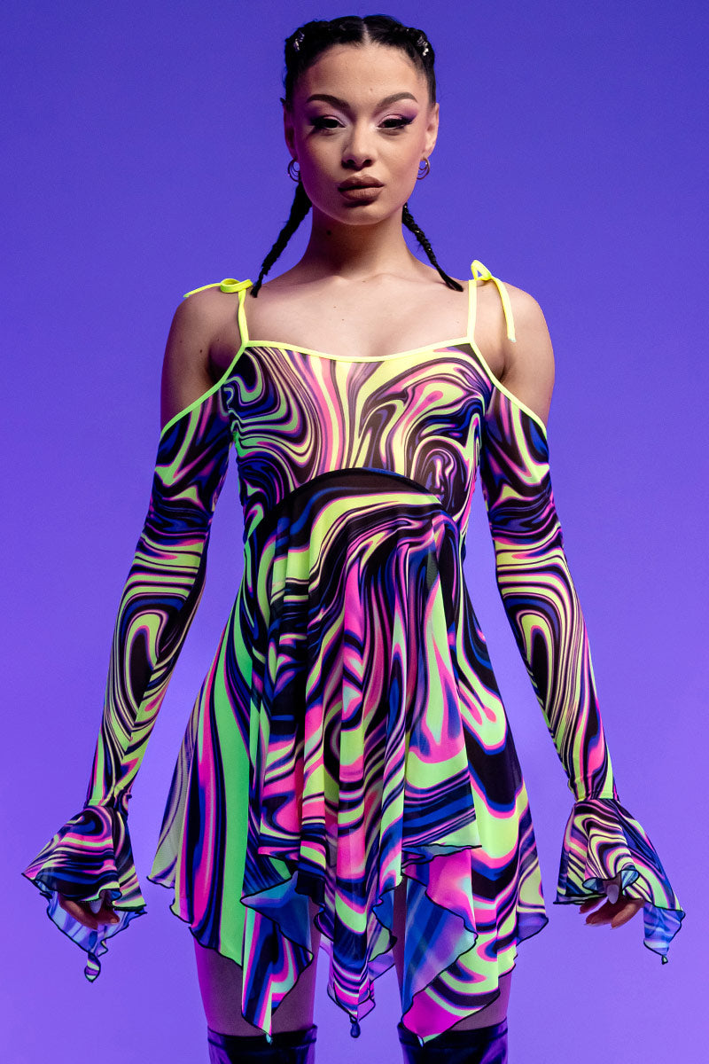 psychaotic-mesh-strappy-dress-uv-close-view