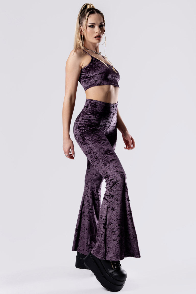purple-smoke-flare-pants-purple-velvet-full-side-view