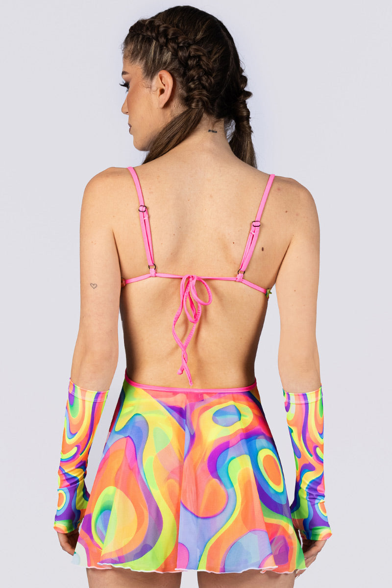 rainbow-mess-high-waisted-shorts-set-back-view