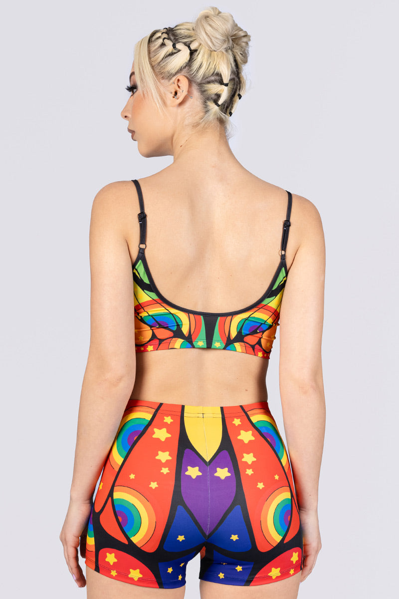 rainbow-metamorphosis-high-waisted-shorts-back-view