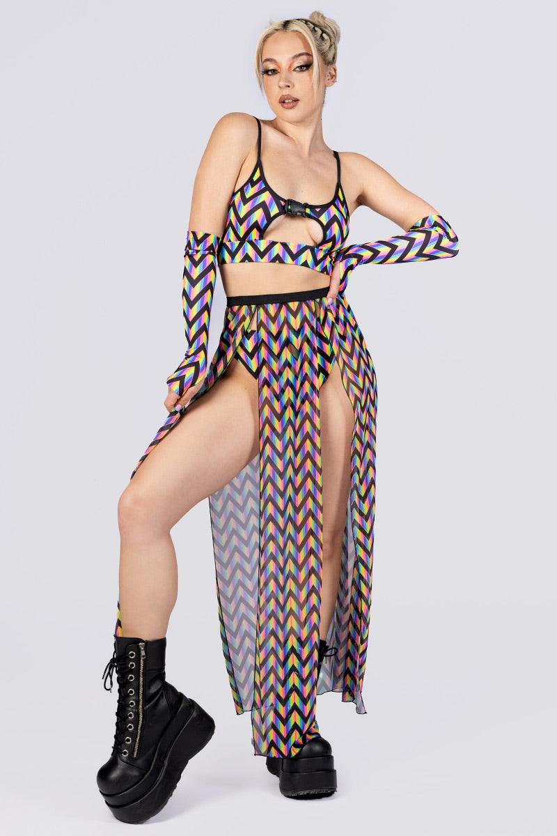 rainbow-zig-zag-high-cut-booty-shorts-front-view
