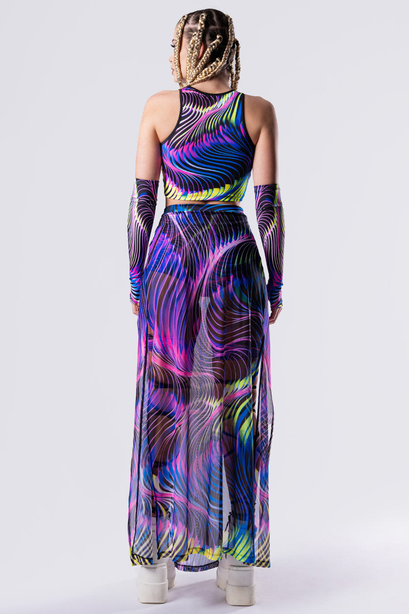 trippy-sound-wave-sheer-maxi-skirt-set-back-view