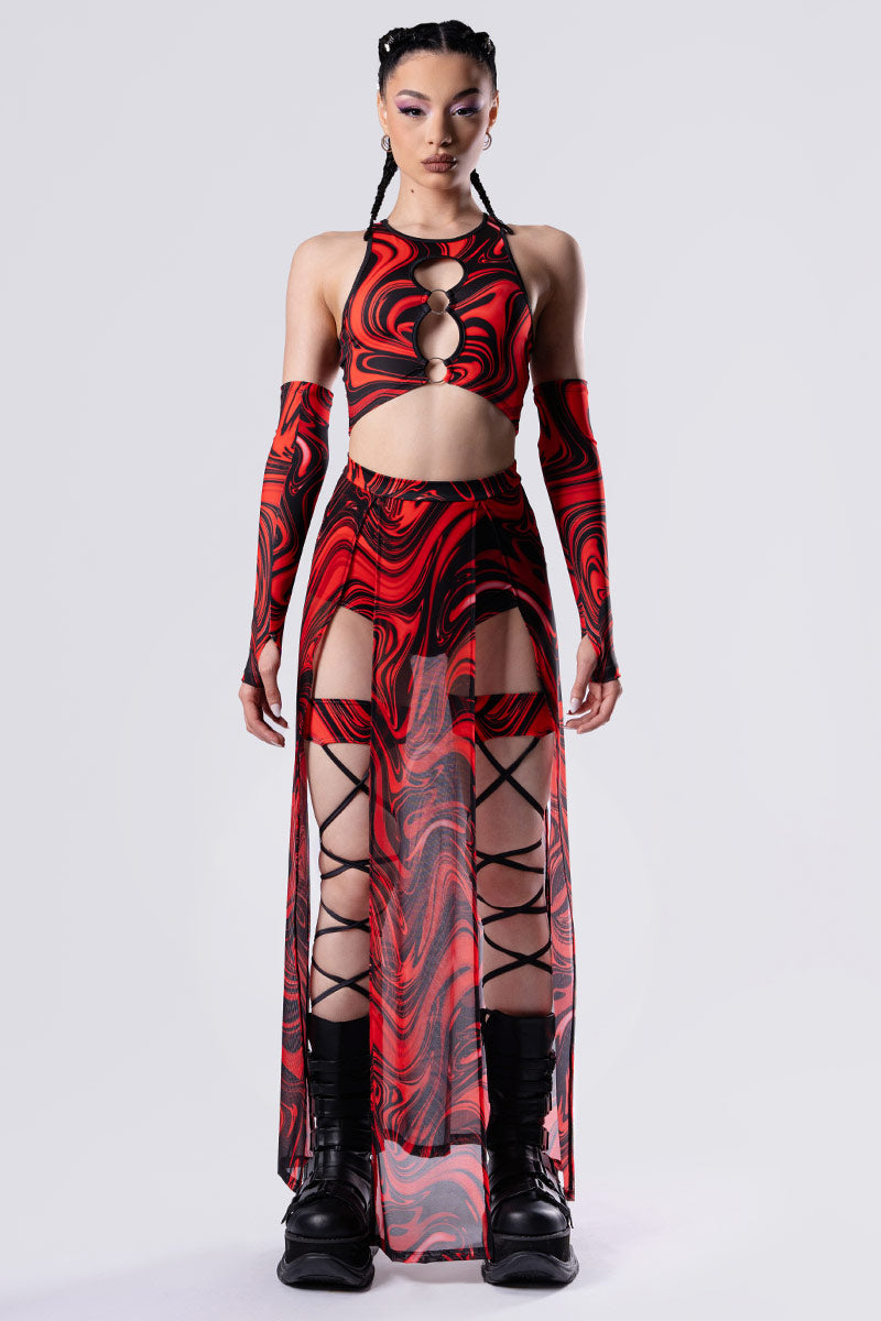 underground-angel-sheer-maxi-skirt-set-front-view