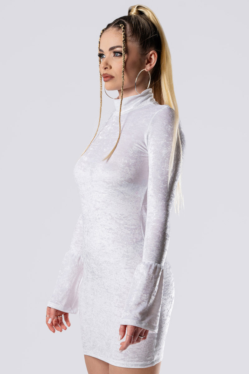 white-innocence-high-neck-bodycon-dress-side-view-white-velvet