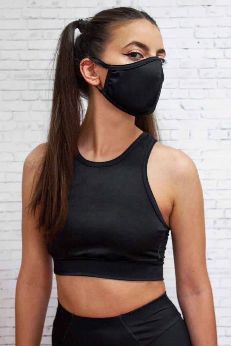 Black Face Mask Left View