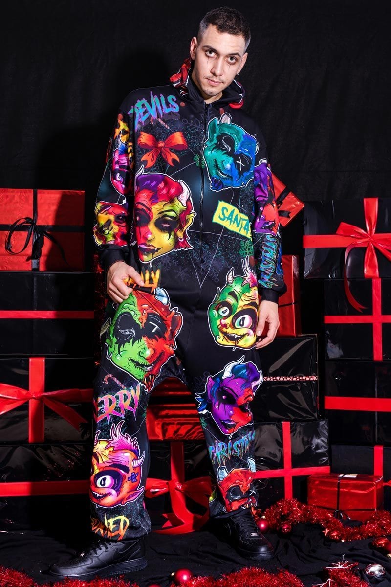 Family from Hell Onesie for Men Front View
