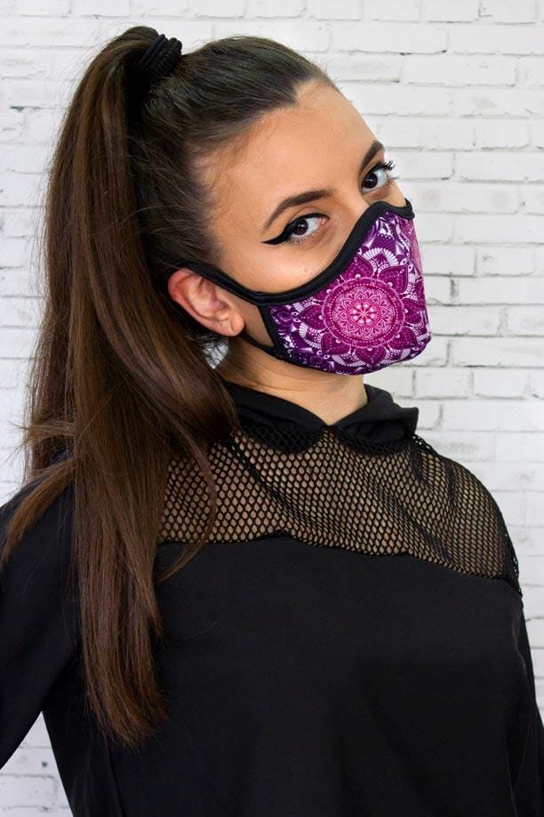 Mandala Reusable Face Mask Close View