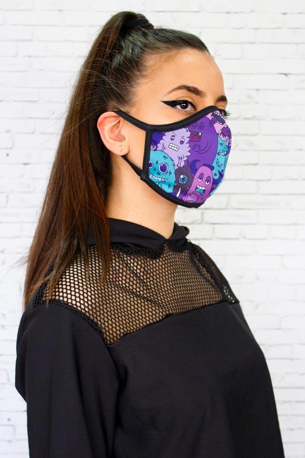 Goblins Reusable Face Mask Left View