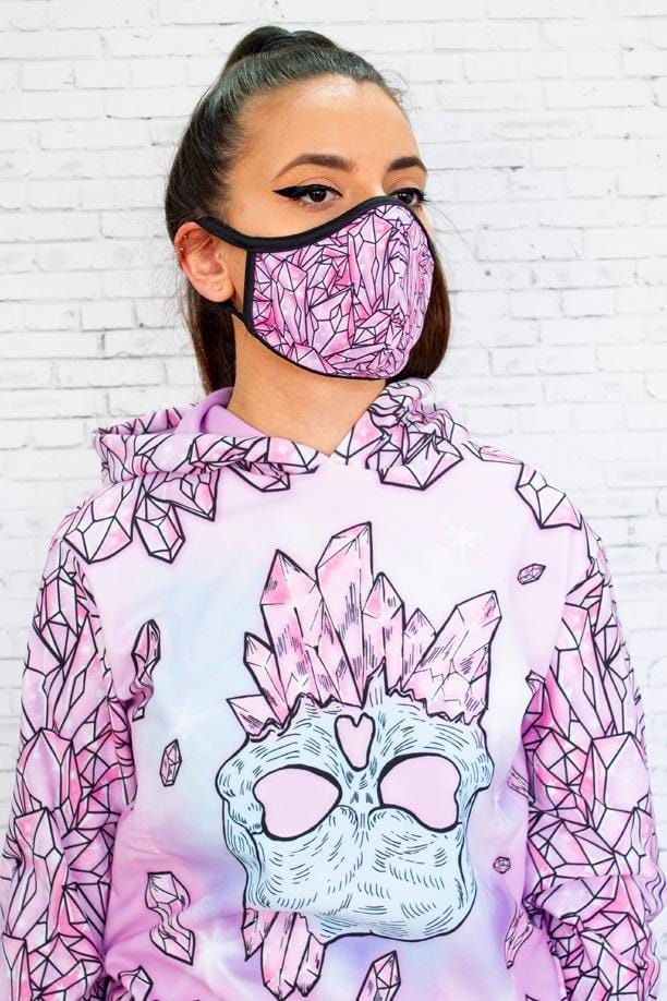 Crystal Reusable Face Mask Left Side View