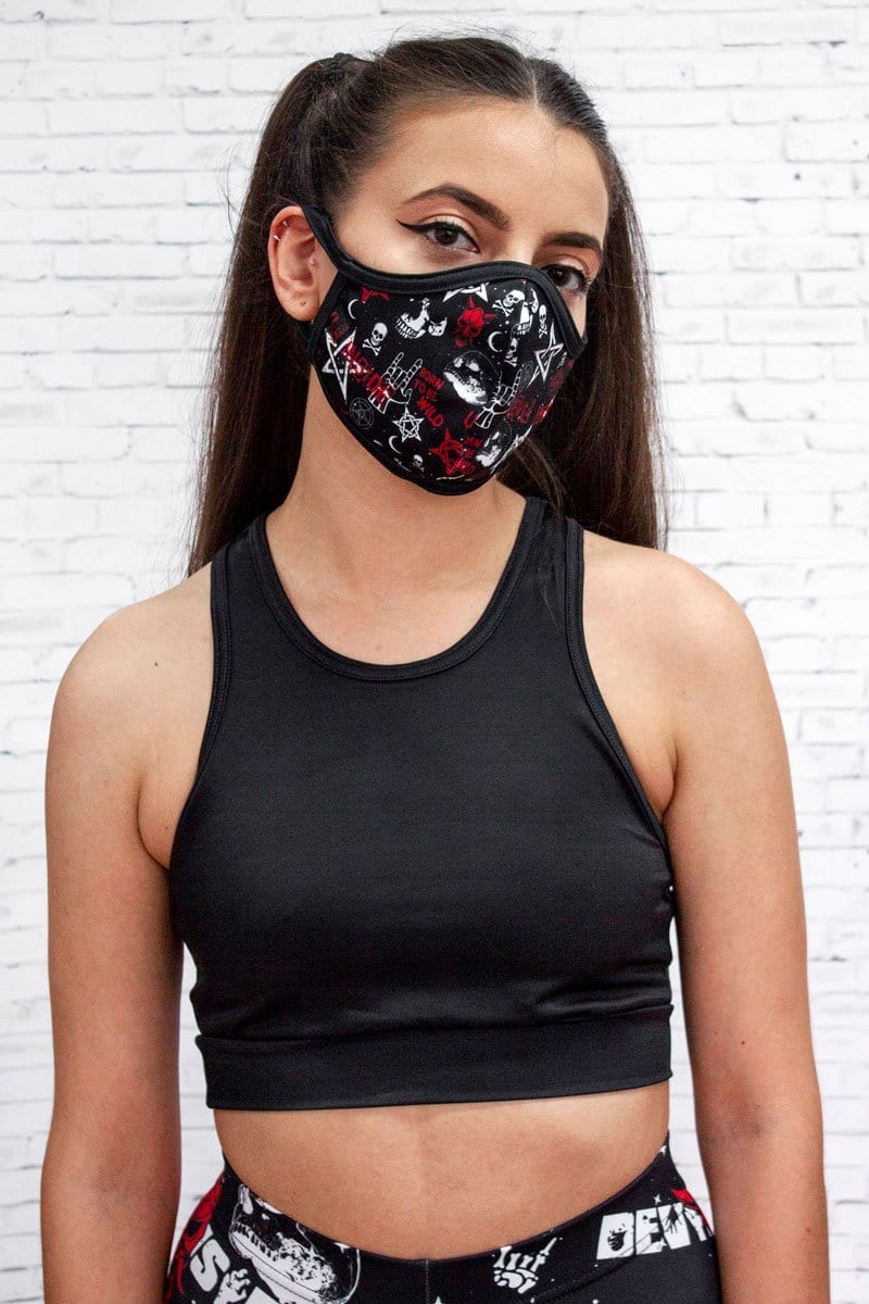 Devil Inside Face Mask Front View