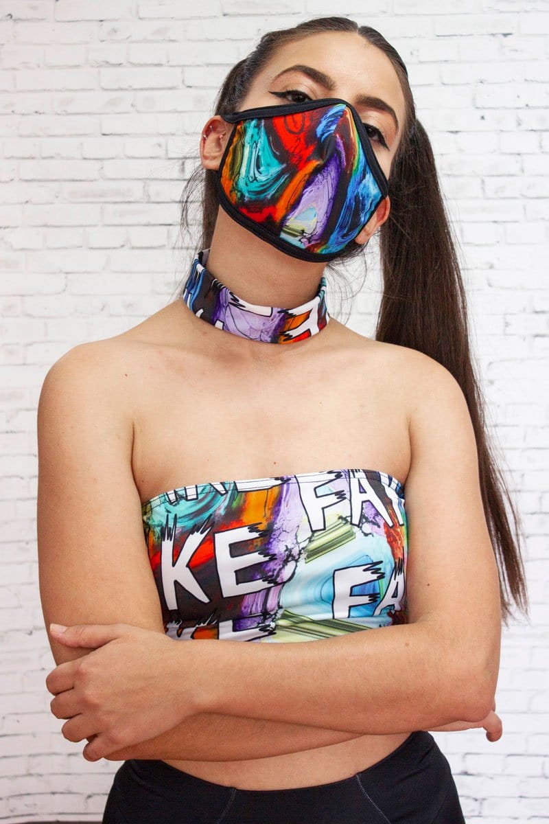Gemstone Face Mask Front View