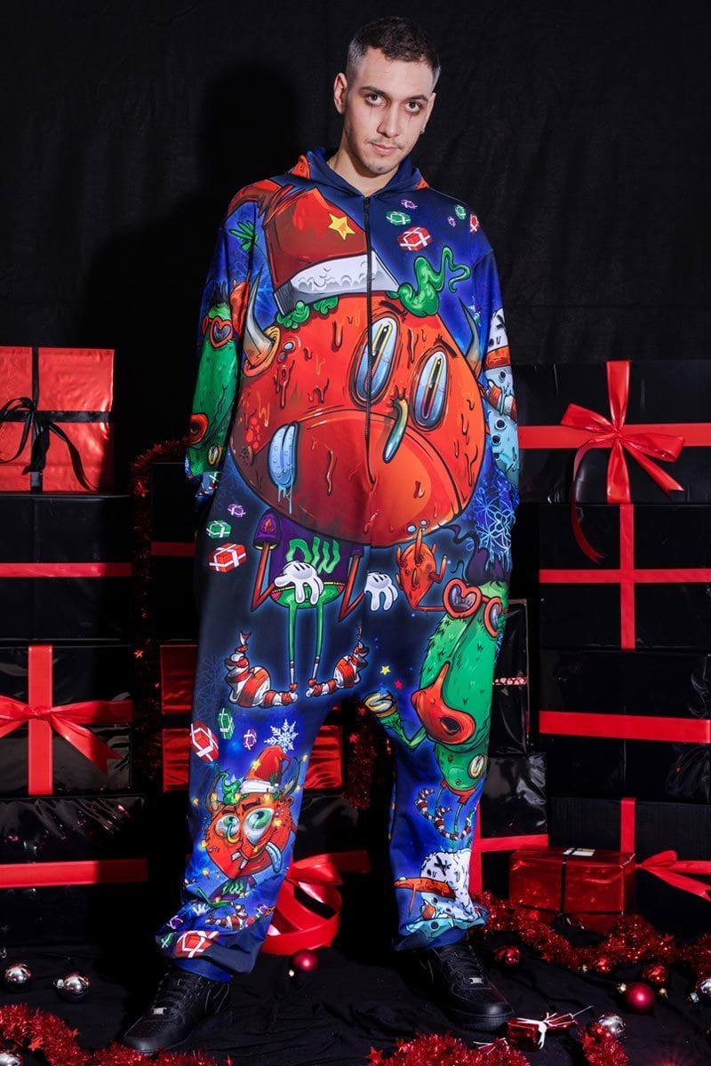 Grumpy Devil Onesie for Men Front View