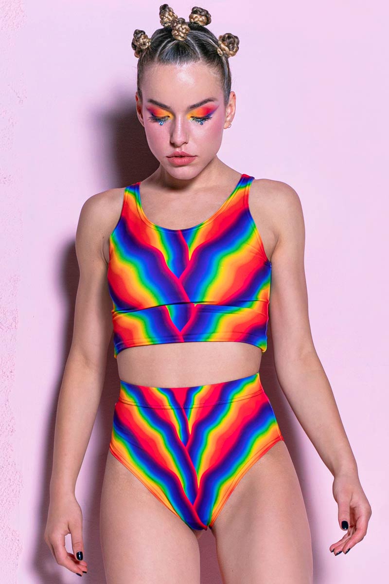 Rainbow Paradise Crop Top