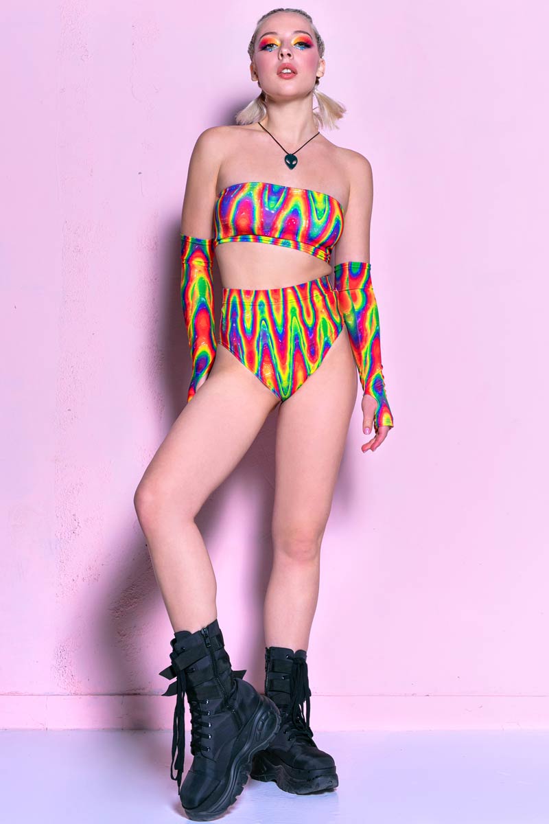 Rainbow Trip Boob Tube Top Full View