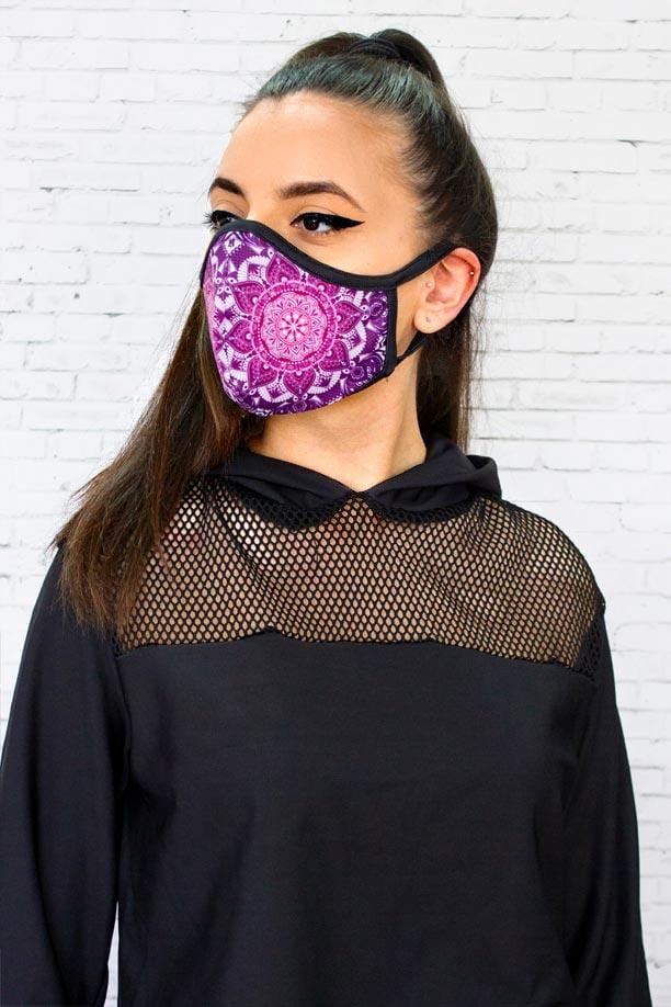 Mandala Reusable Face Mask Side View